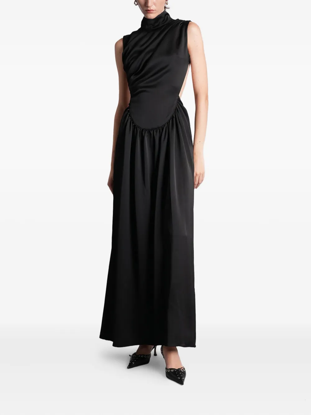 SIEDRES open-back max dress - Zwart