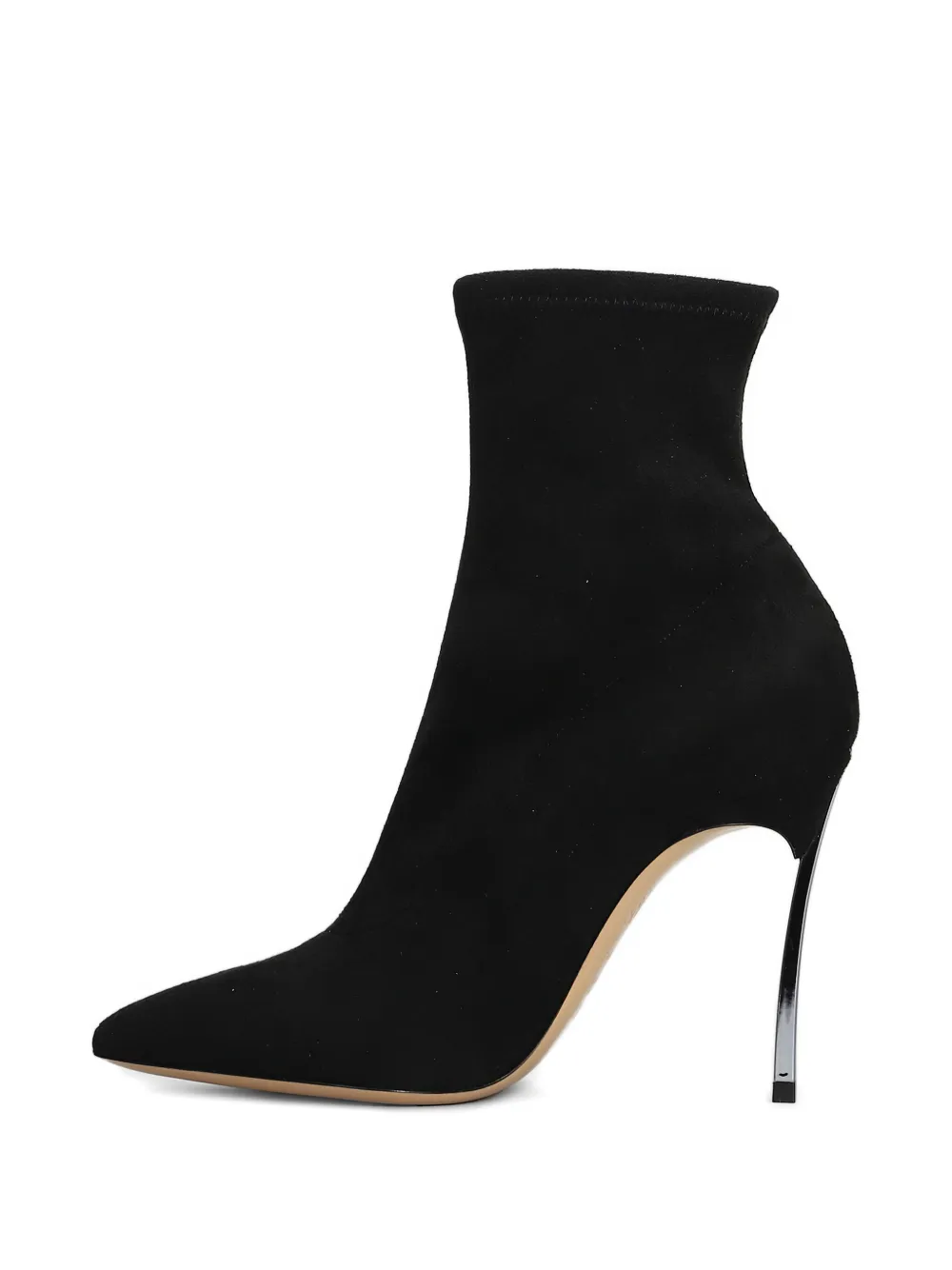 Casadei 100mm Pointed Boots In Black