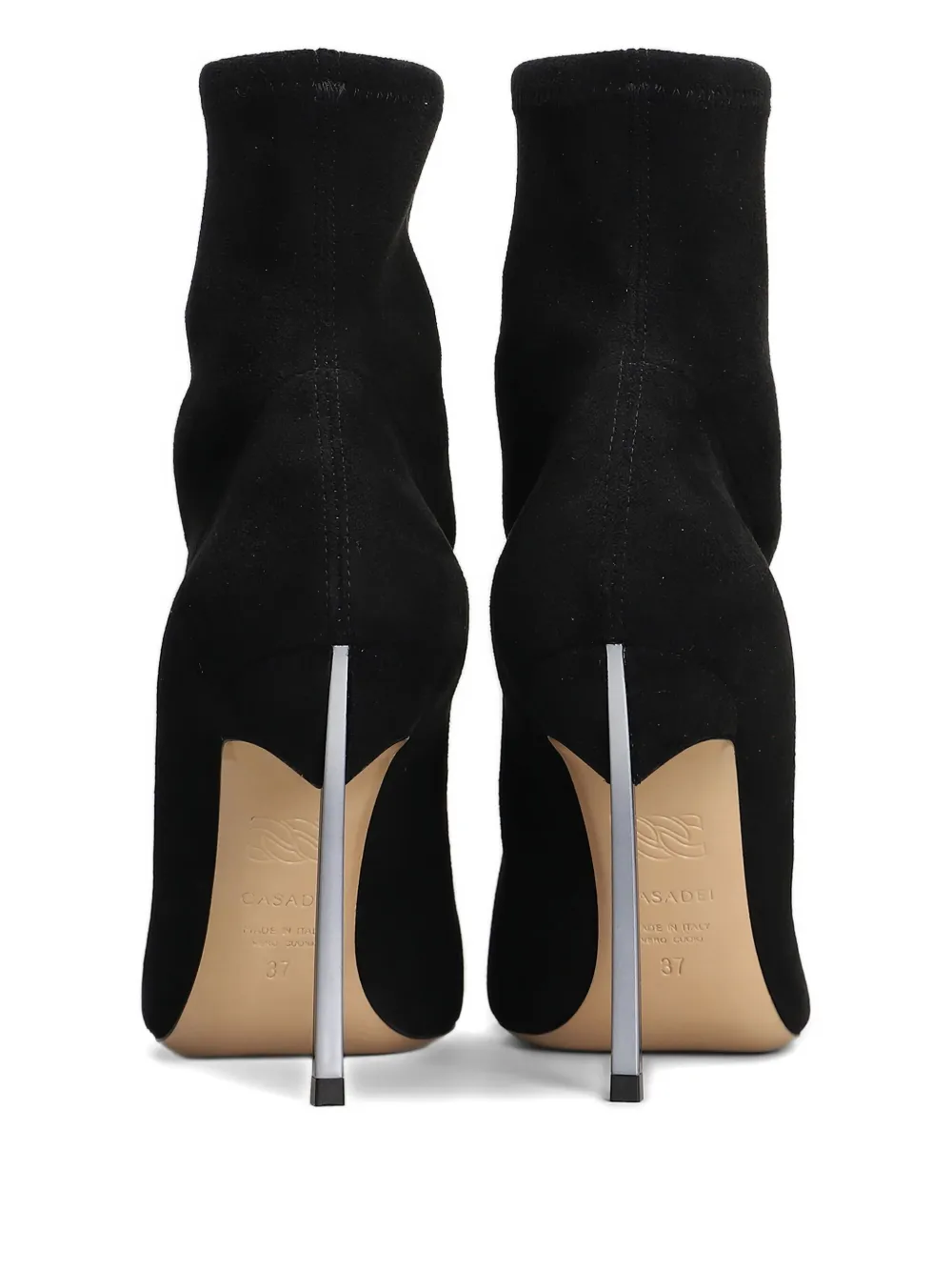 Casadei 100mm Pointed Boots In Black