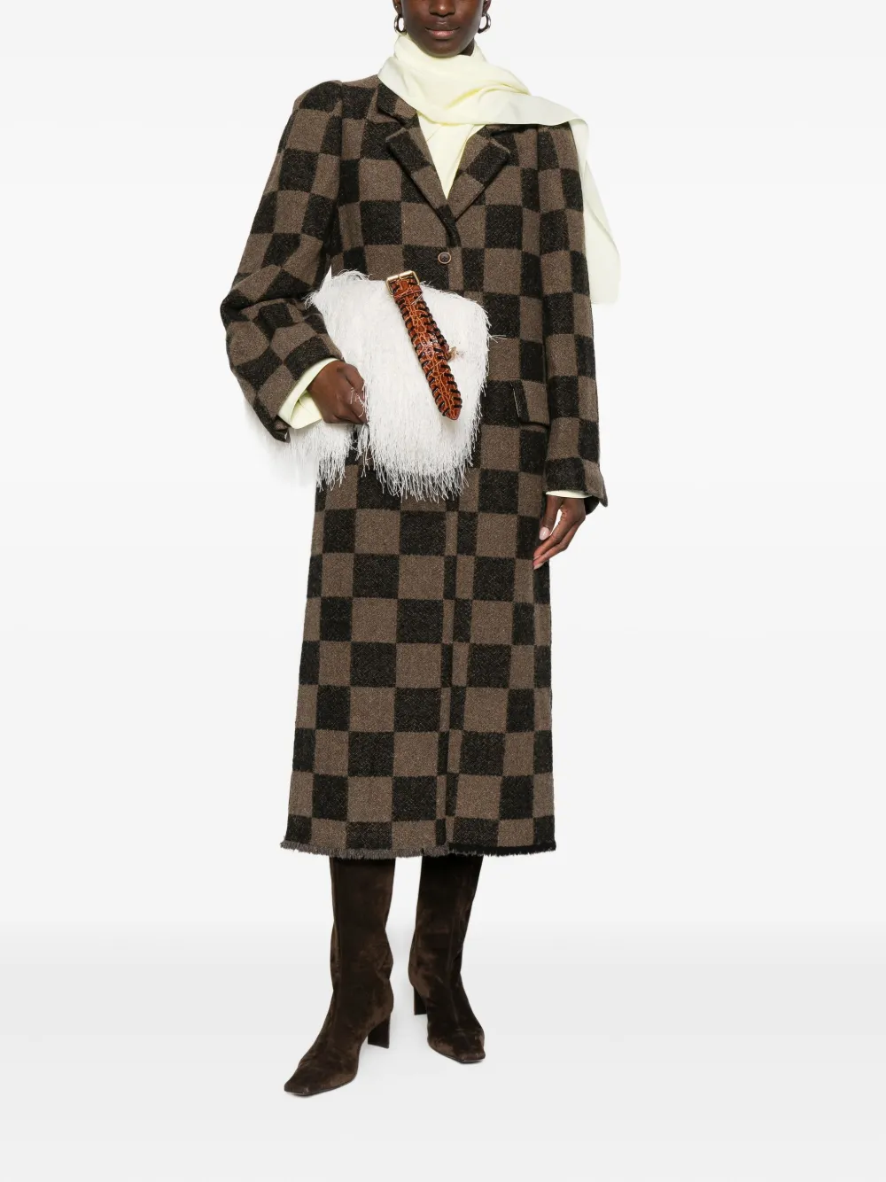 Uma Wang checked single-breasted coat | Single Breasted Coats | Image 2