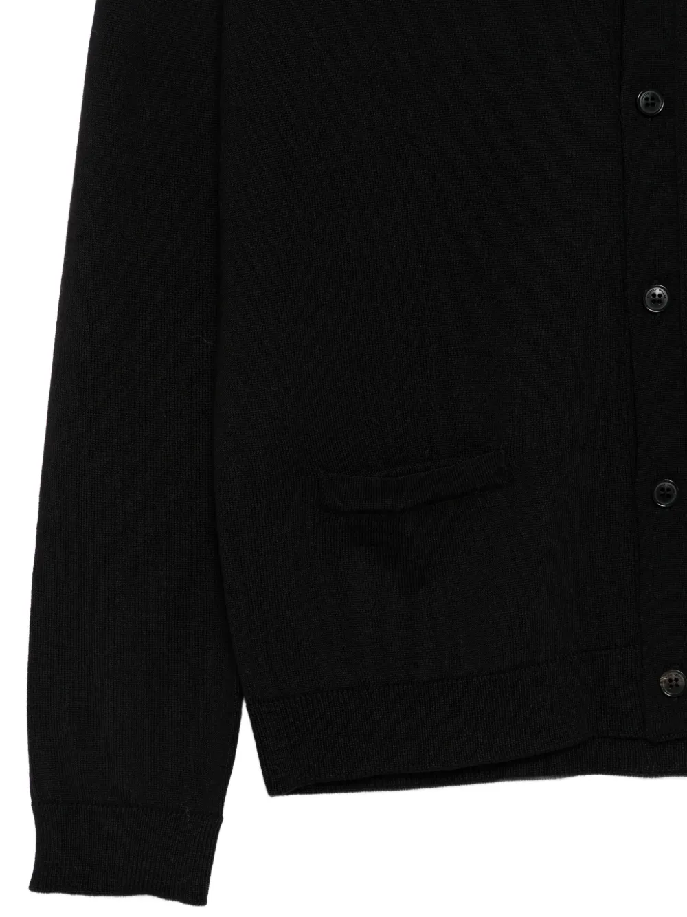 Roberto Collina Fijngebreid vest Zwart