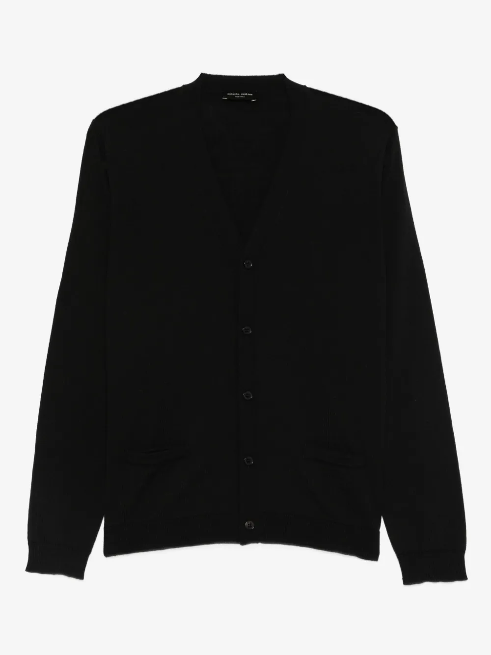 Roberto Collina 파인 니트 가디건 | 블랙 | Image 1