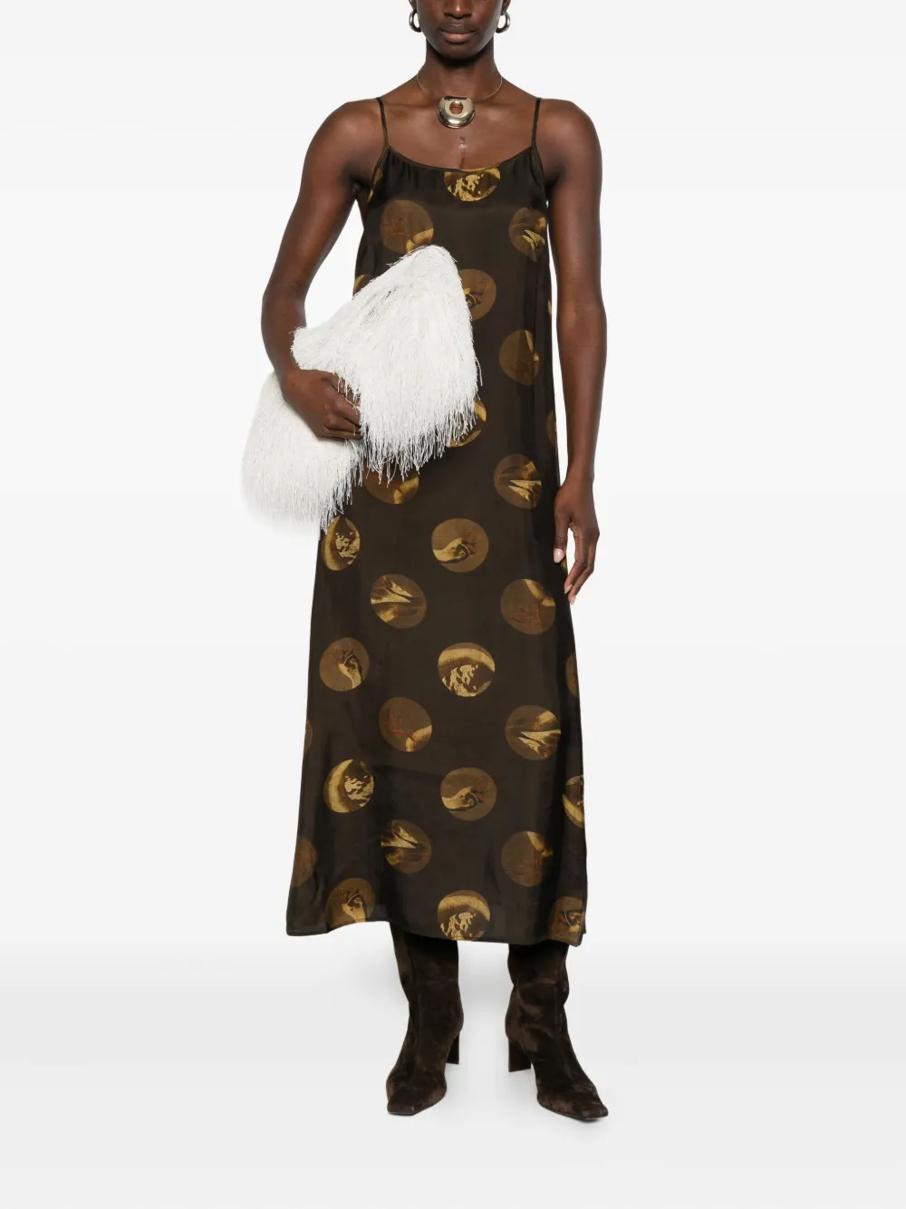 Uma Wang patterned dress - Bruin