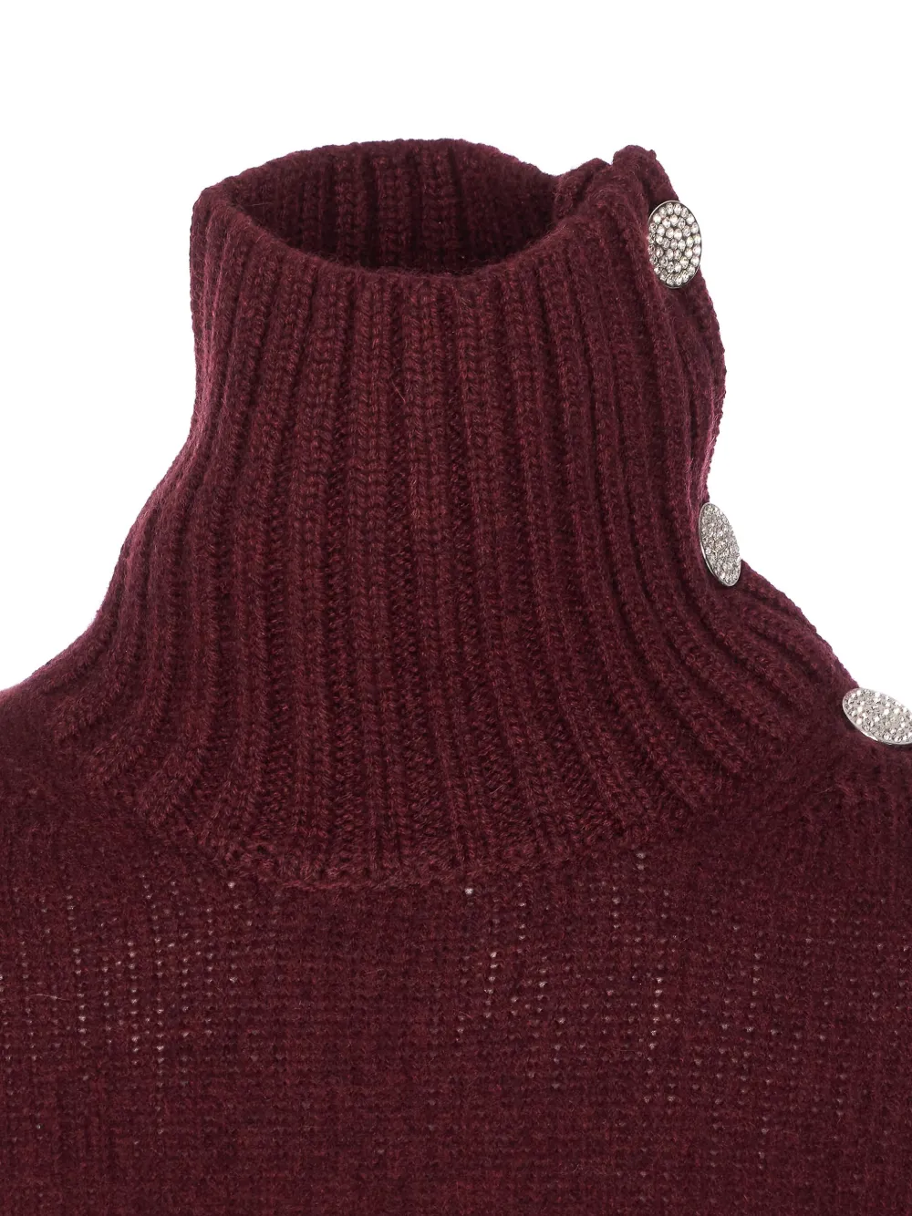 Zadig & Voltaire Nalma High-neck Sweater In Burgundy