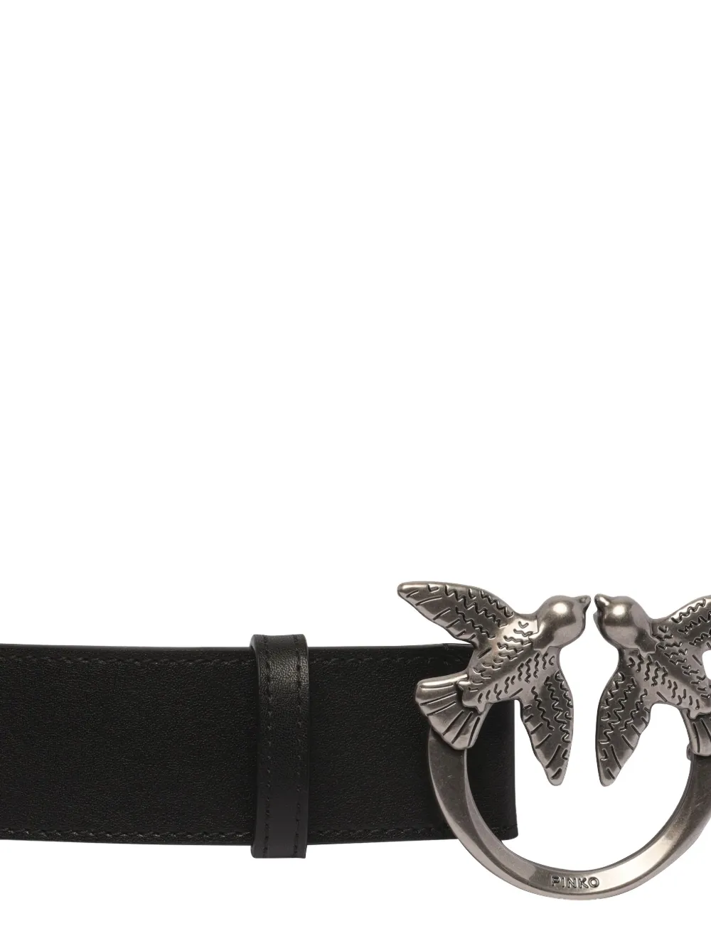 PINKO Love-Birds leather belt - Zwart