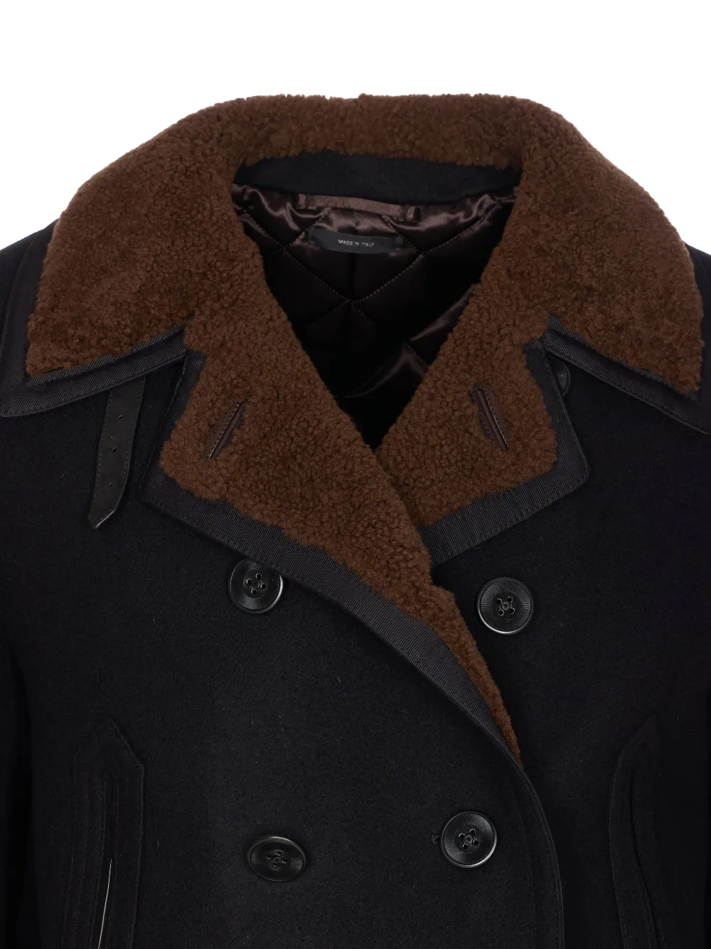 TOM FORD Lammy sailorjas met dubbele rij knopen Zwart