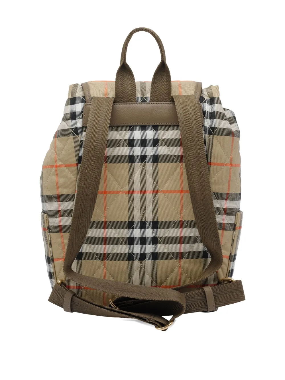 Burberry Horseshoe check-pattern backpack - Beige