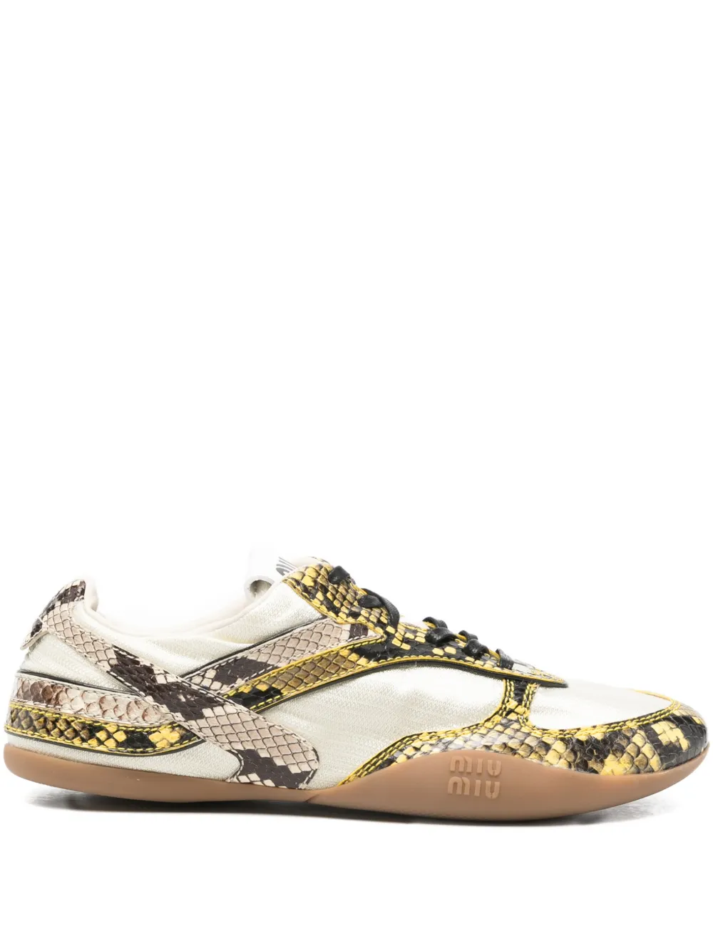 Miu Miu snakeskin sneakers | Neutrals | Image 1
