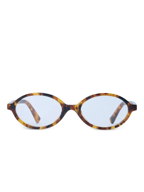 Miu Miu logo-plaque oval-frame sunglasses