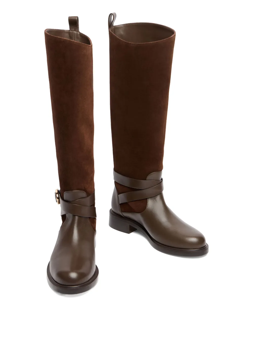 Stuart Weitzman Benni Riding Boots In Brown