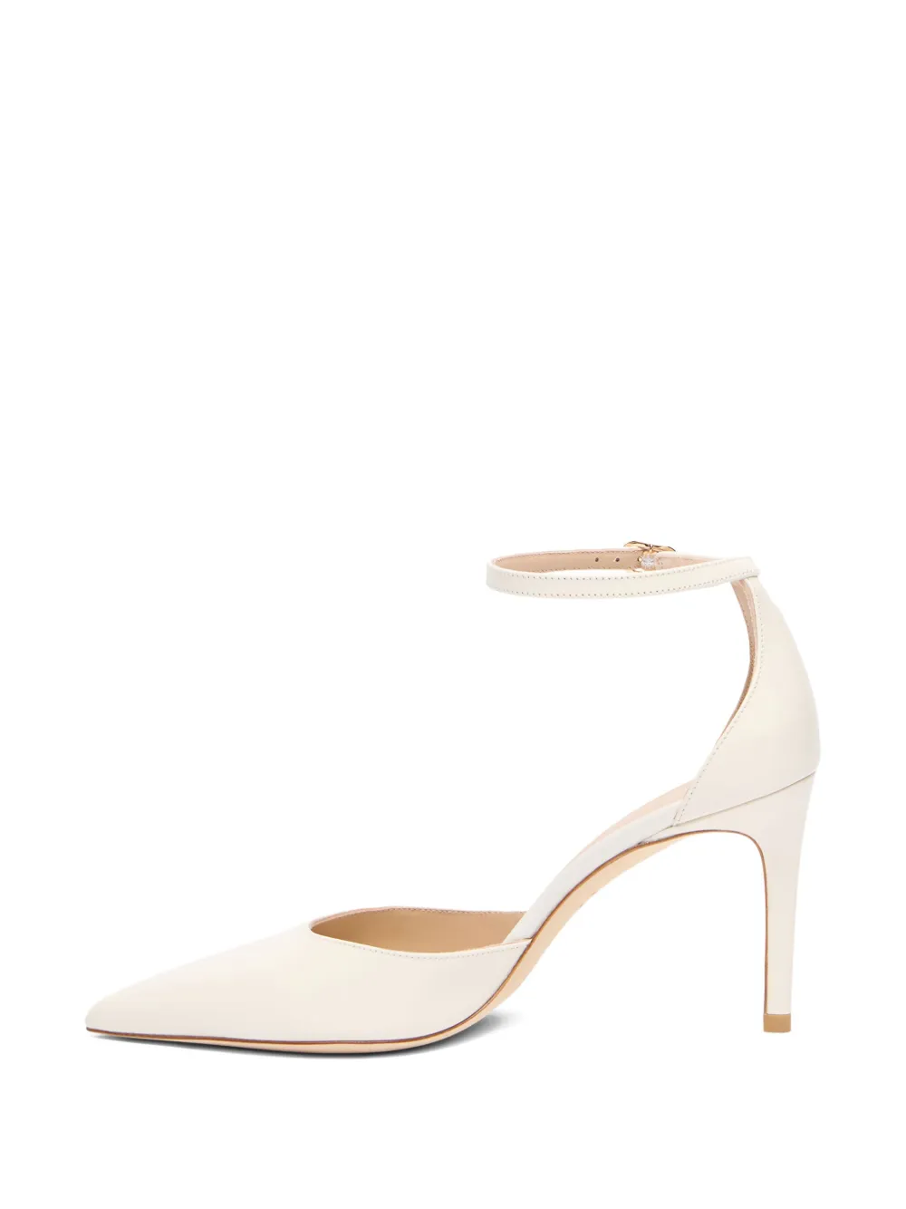 Stuart Weitzman Stuart 85mm Pointed-toe Pumps In Neutral