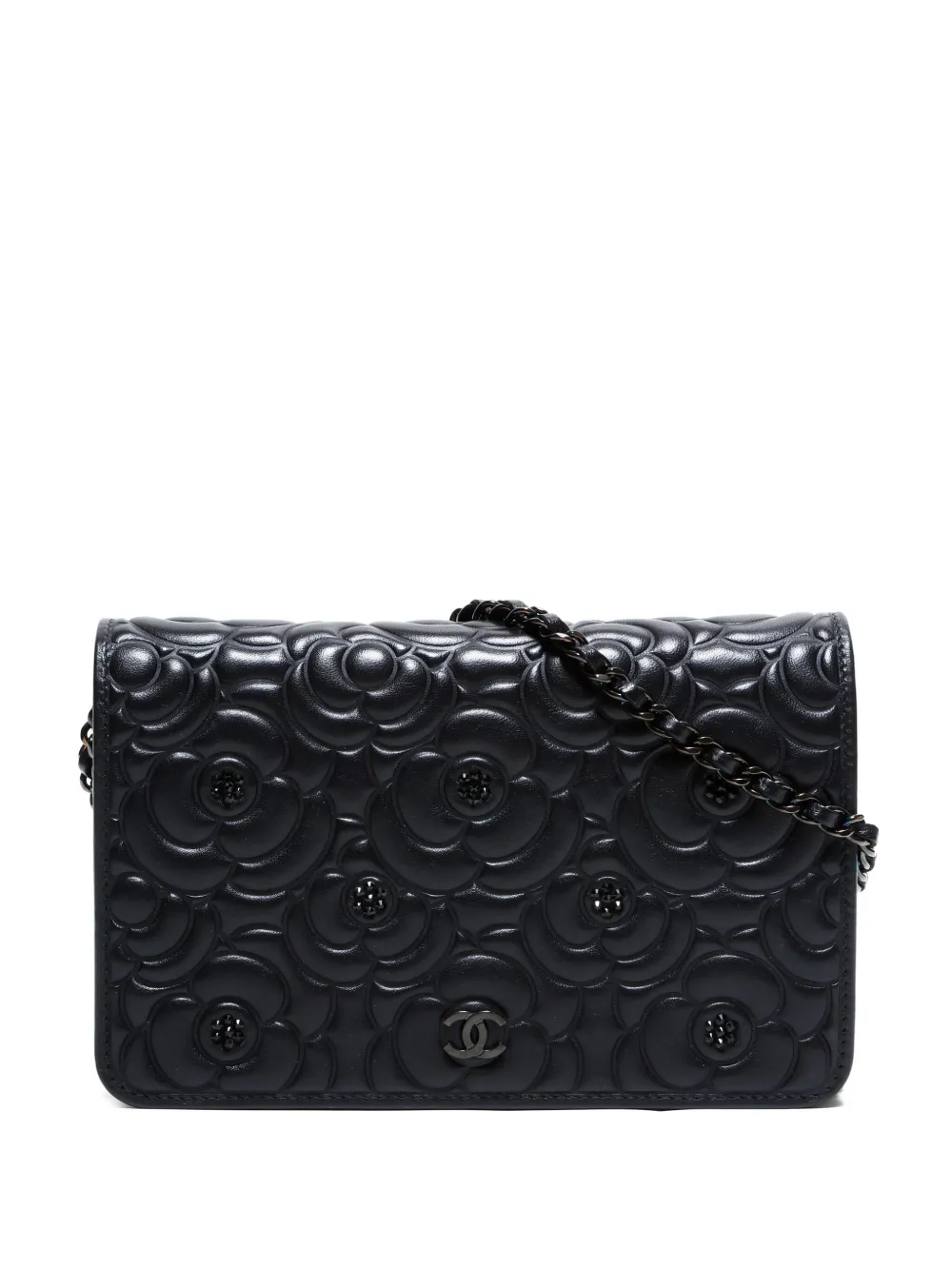 CHANEL Pre-Owned 2017-2018 Camellia shoulder bag - ブラック CHANEL Pre-Owned 2017-2018 Camellia shoulder bag - ブラック