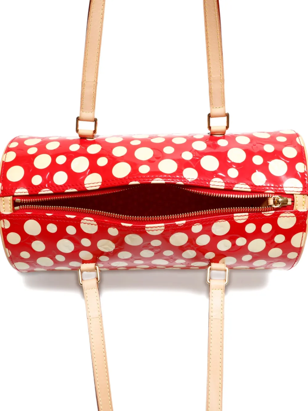 Pre-owned Louis Vuitton X Yayoi Kusama 2012 Dot Infinity Papillon Shoulder Bag In Red