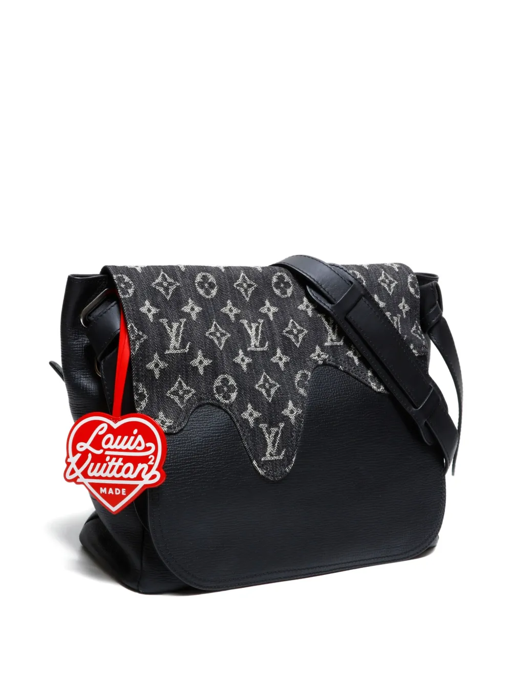Pre-owned Louis Vuitton X Nigo 2021-2025 Besace Tokyo Shoulder Bag In Black