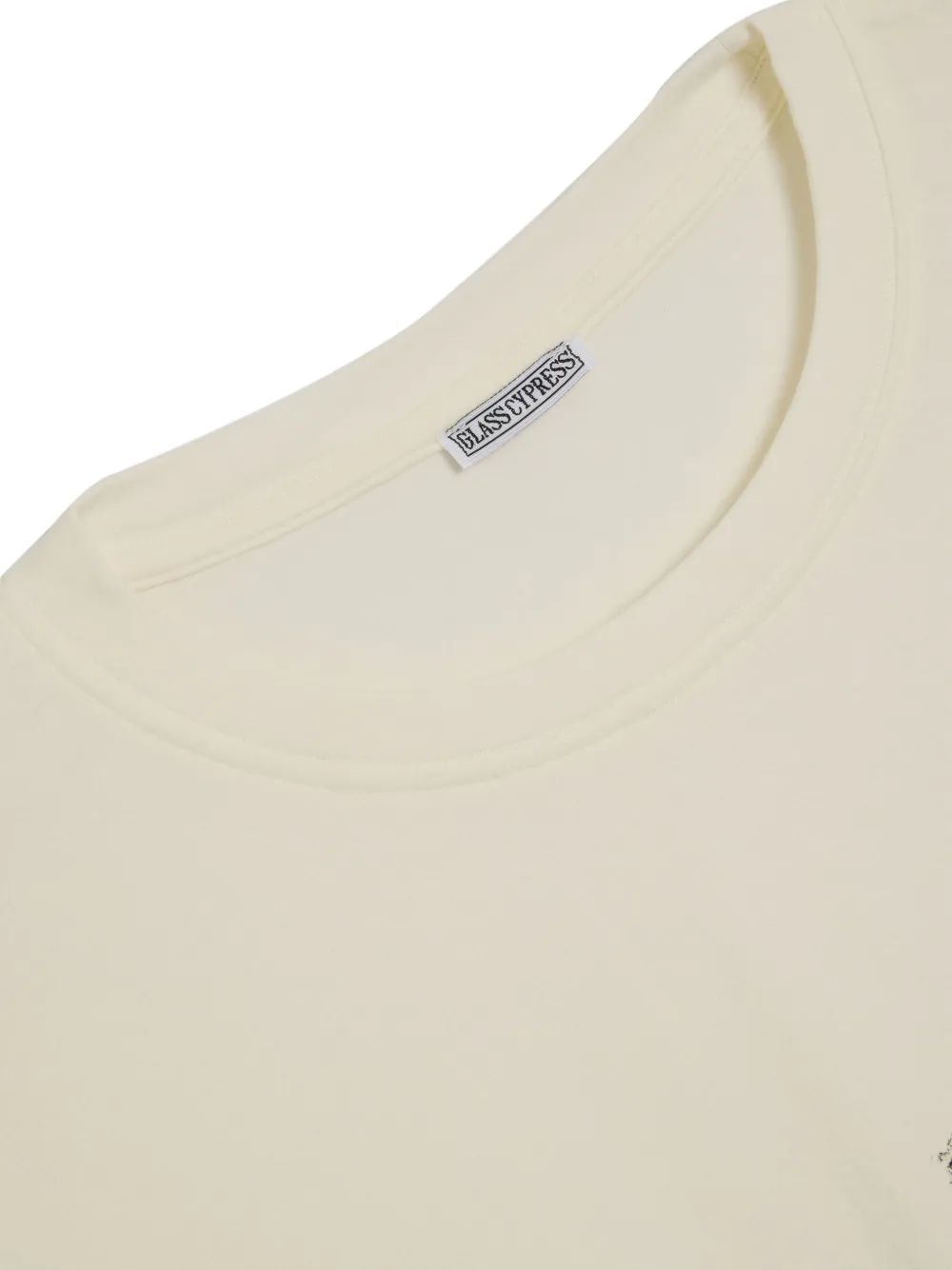 Glass Cypress T-shirt met Harajuku-print Wit