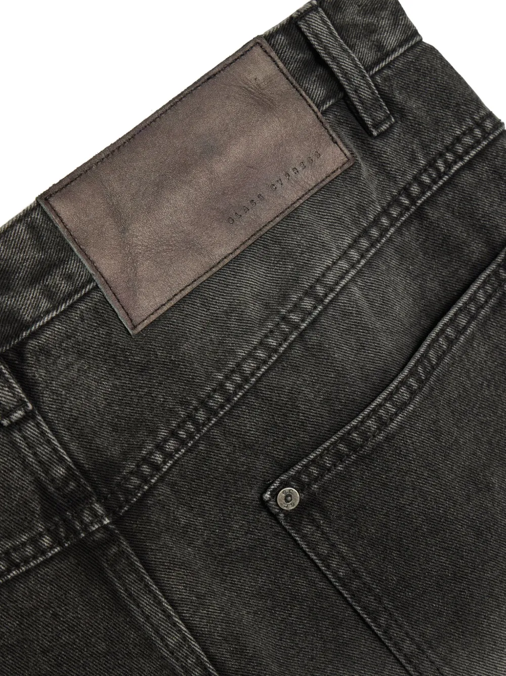 Glass Cypress Buttons Hanging Jeans In Black