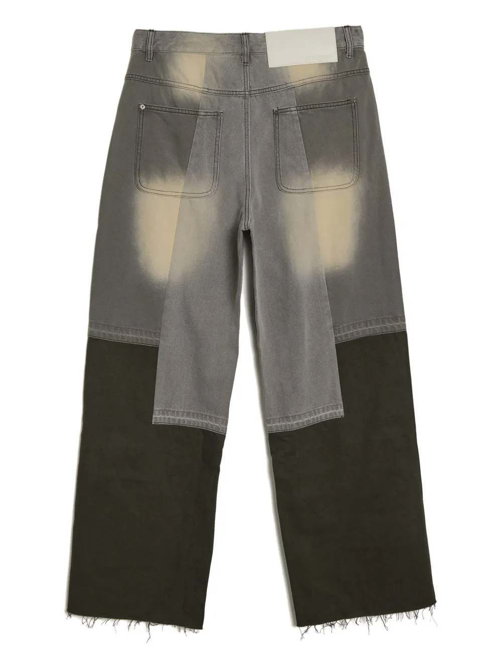 Glass Cypress Panelled Frayed Jeans - Grijs