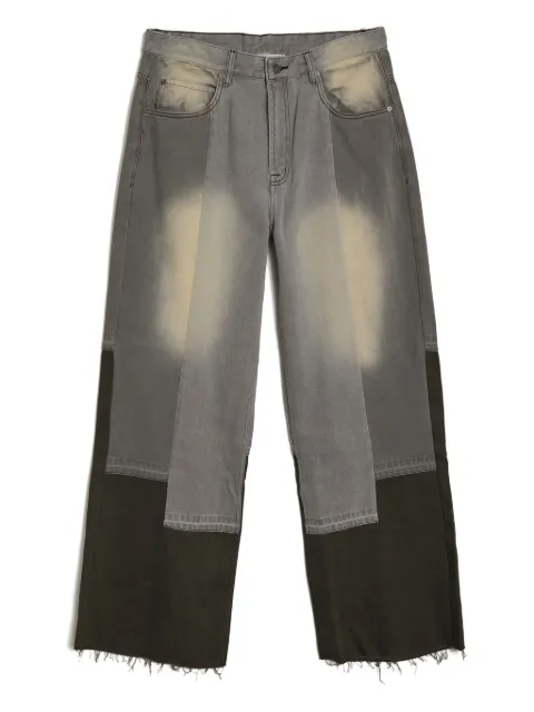 Glass Cypress Panelled Frayed Jeans