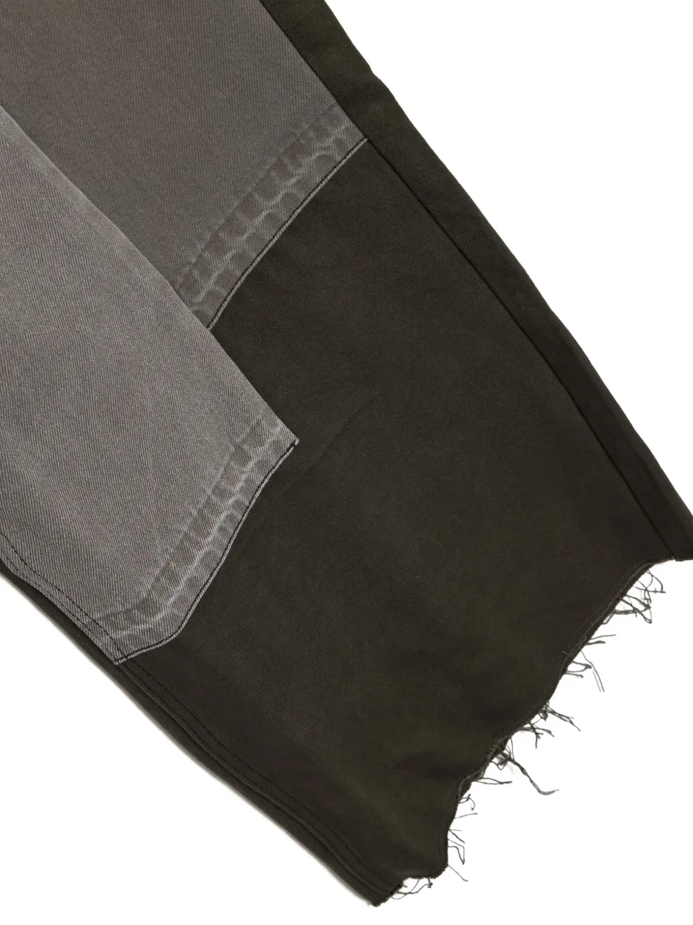 Glass Cypress Panelled Frayed Jeans In Gray