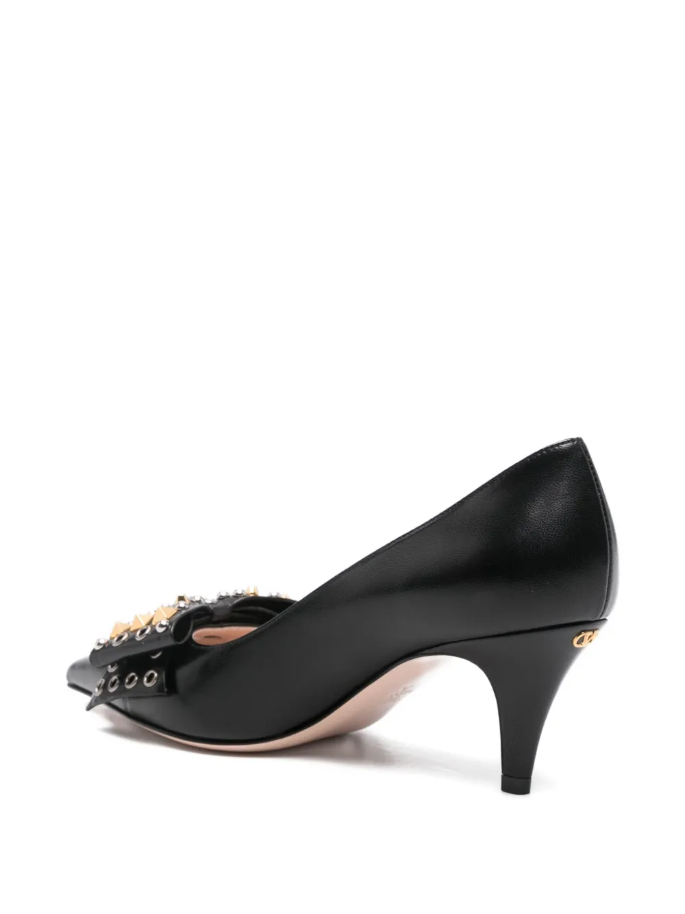Valentino Studded Bow-detail Pumps In Black