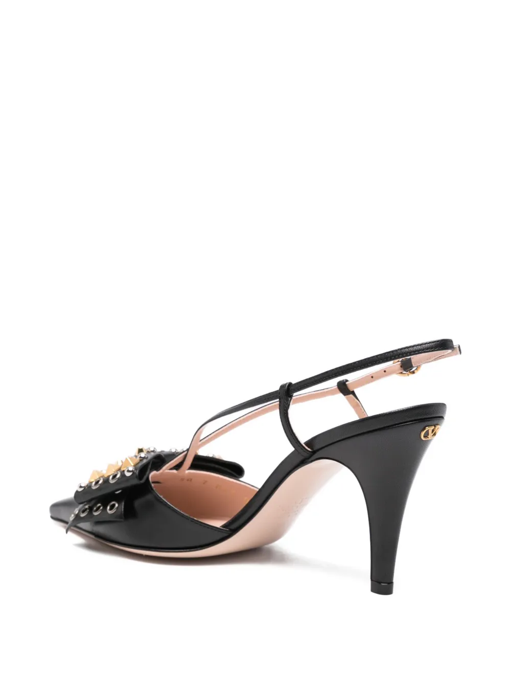 Valentino Garavani 85mm studded bow-detail pumps Zwart