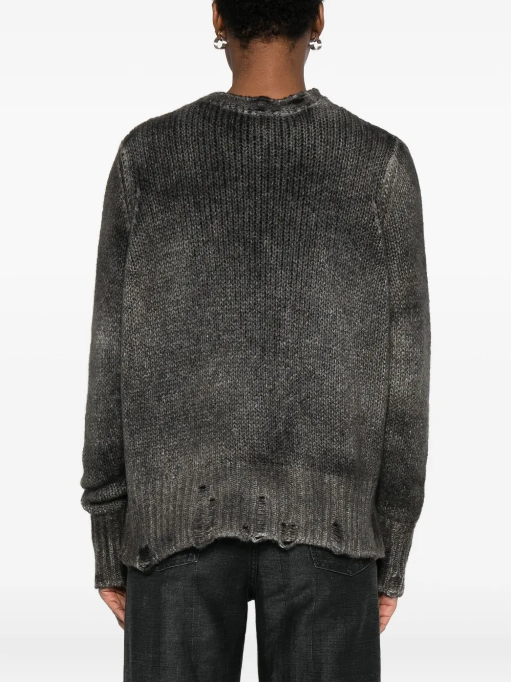 Avant Toi Kasjmier gerafelde trui Grijs