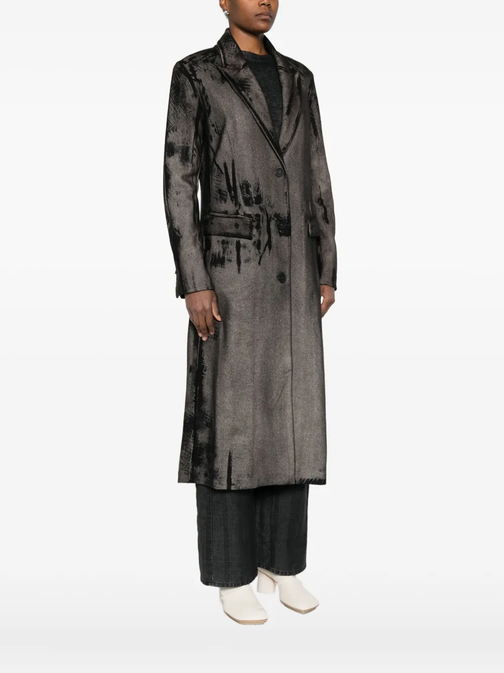 Avant Toi Wool Single-breasted Coat In Brown