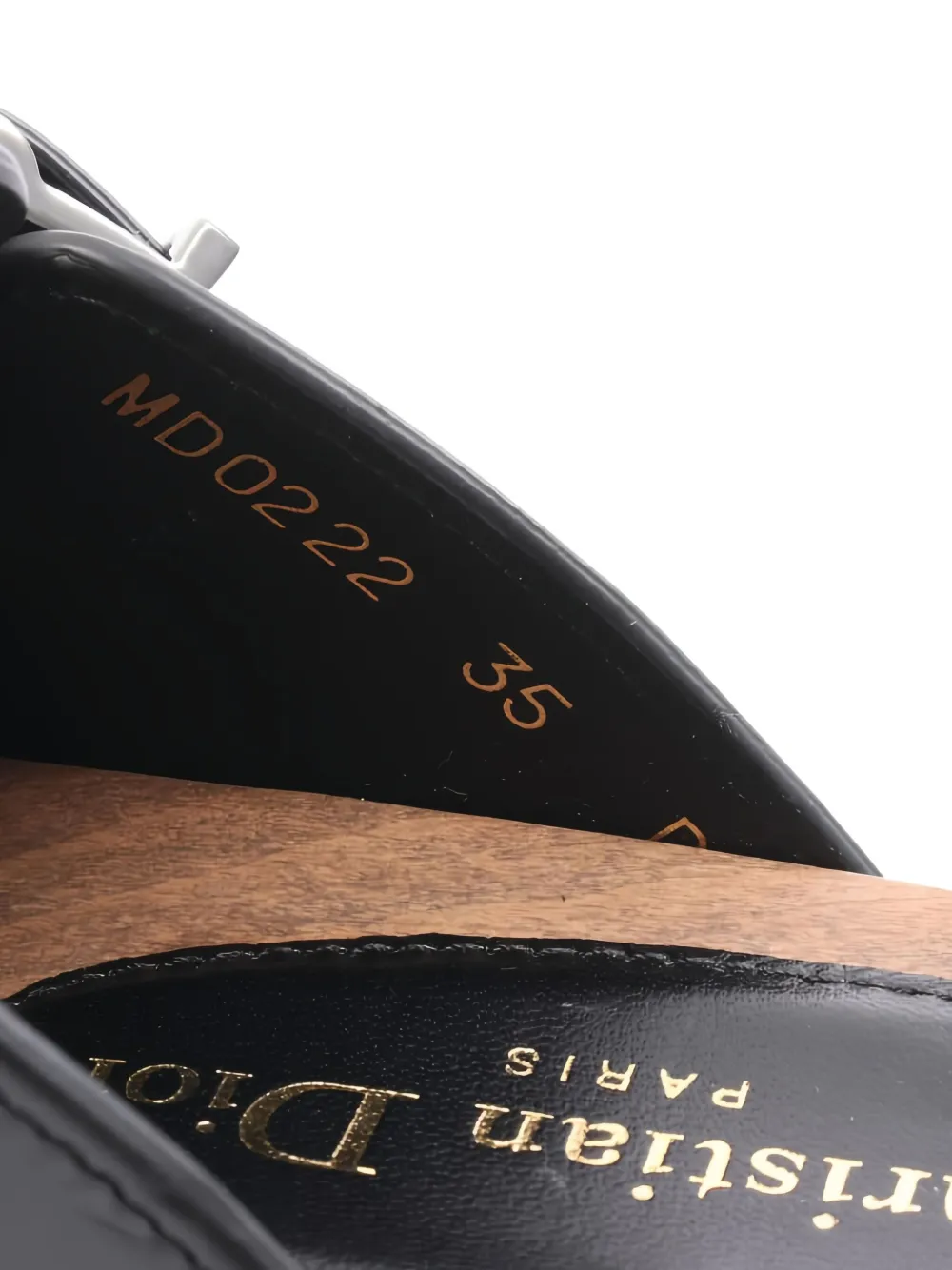Pre-owned Dior 60mm Quake Stud-embellishment Mules In Black