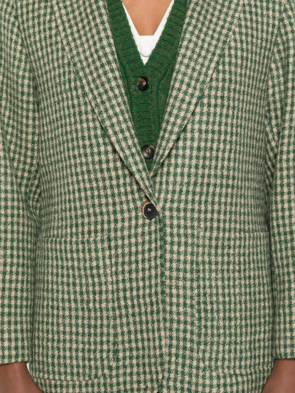 Diega Wool Blazer In Green
