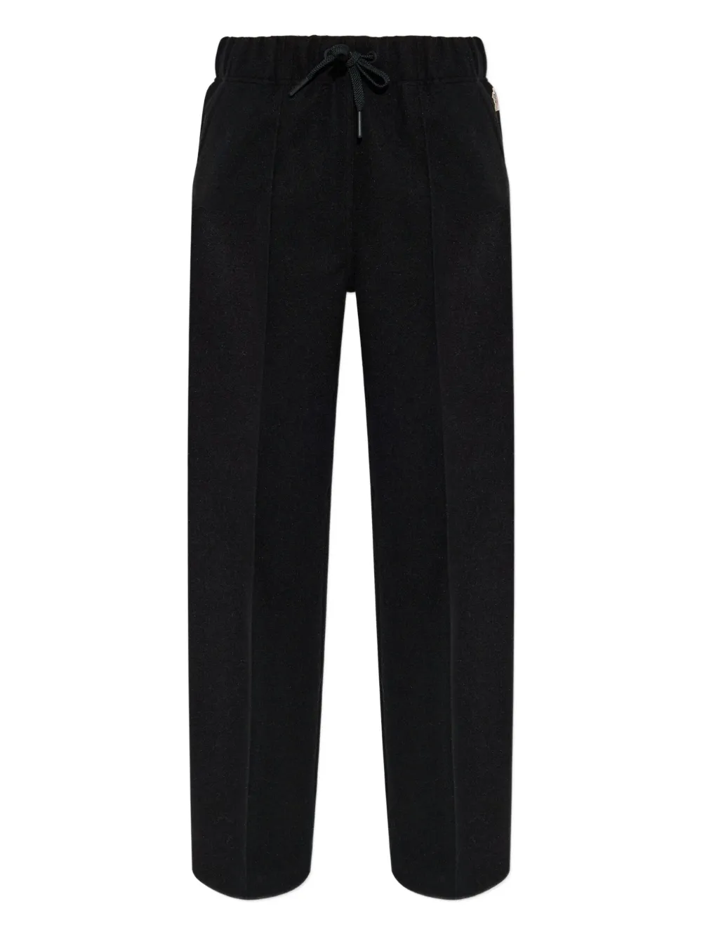 Moncler Drawstring Logo Track Pants In Black