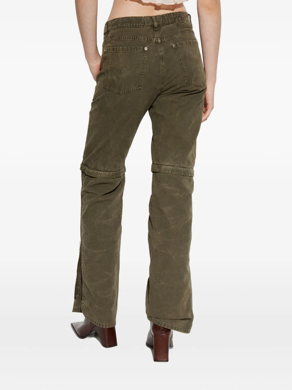 Blumarine Broek met rits Groen