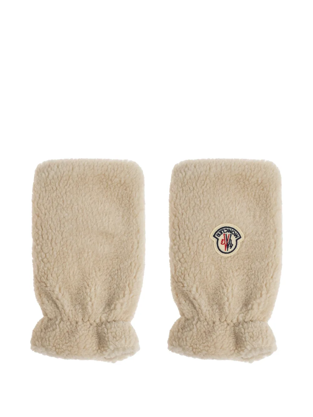 Moncler Logo-patch Fingerless Gloves In Neutral