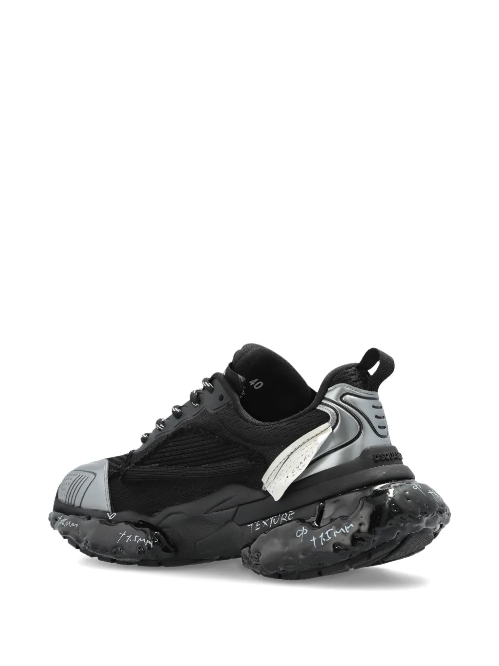 DSQUARED2 Sneakers met logo Zwart