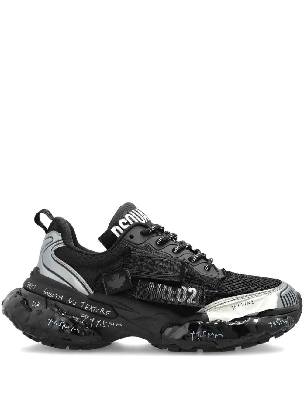DSQUARED2 logo lettering sneakers | Black | Image 1