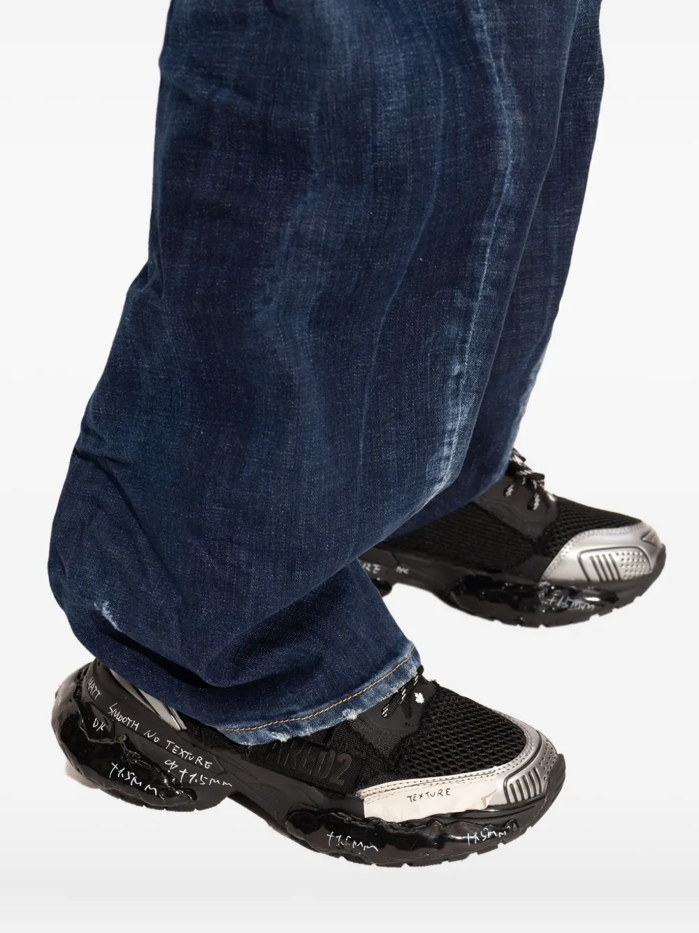 DSQUARED2 Sneakers met logo Zwart