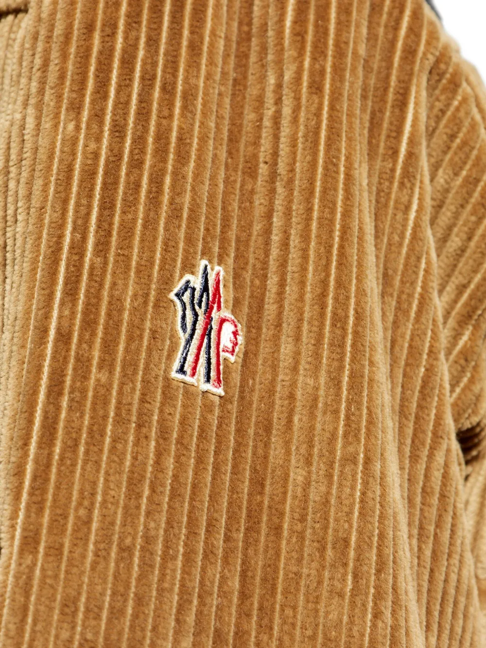 Moncler Grenoble Gelt ribfluwelen jack Bruin