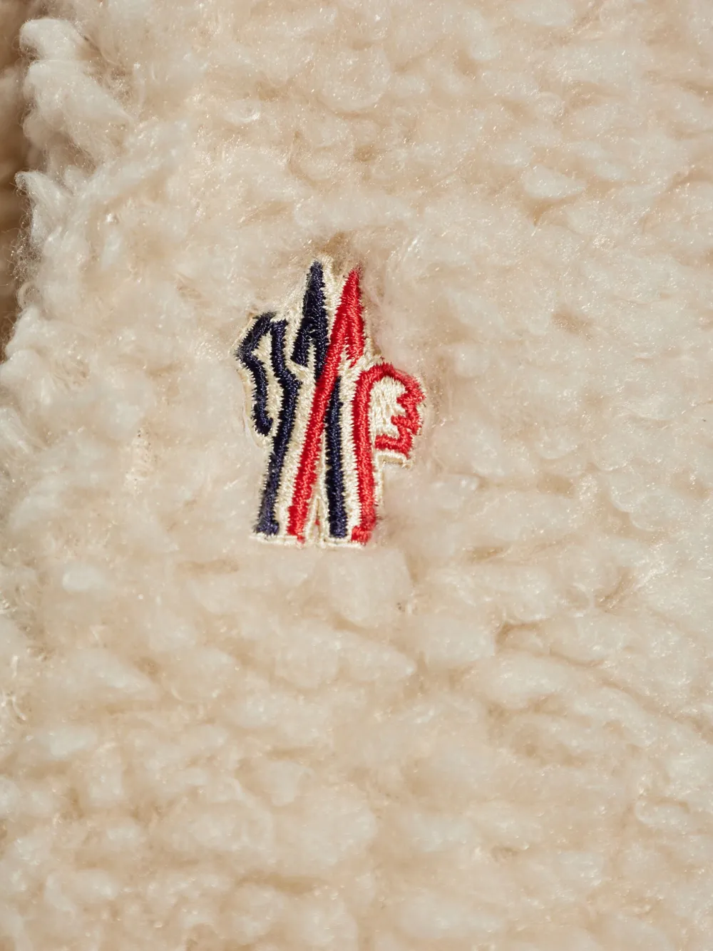 Moncler Grenoble Teddy sweater met logopatch Beige