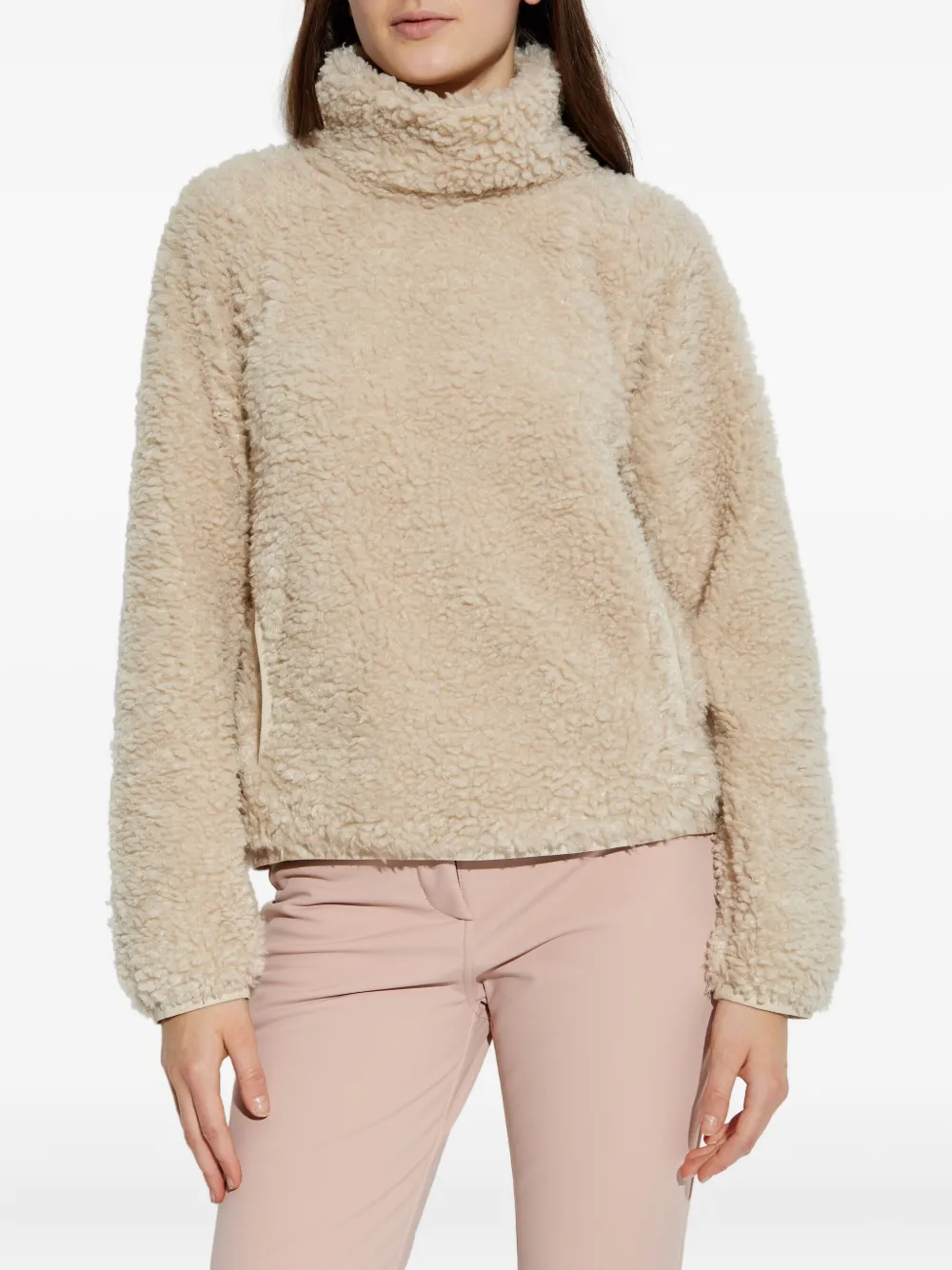 Moncler Grenoble Teddy sweater met logopatch Beige