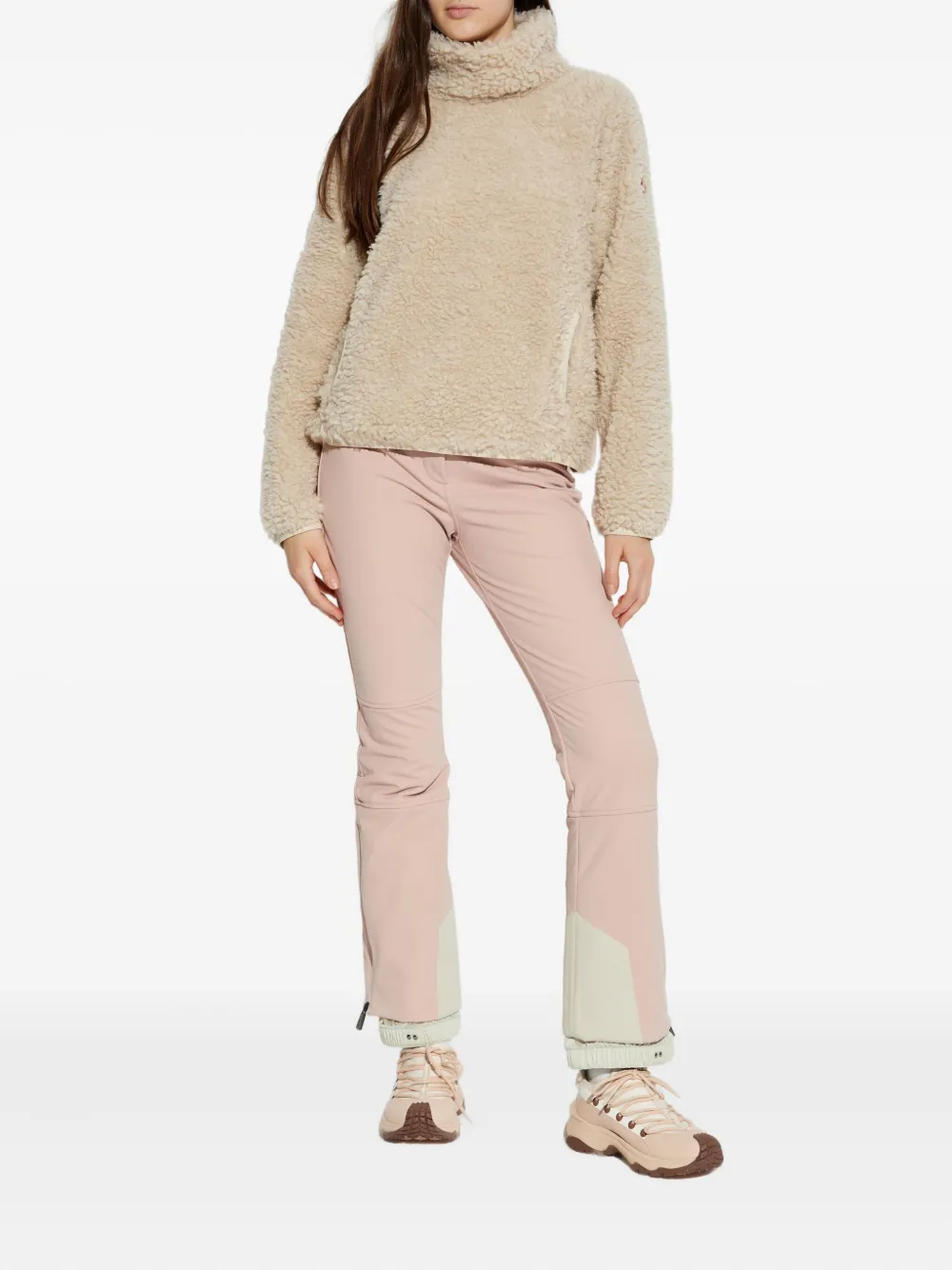 Moncler Grenoble Teddy sweater met logopatch Beige