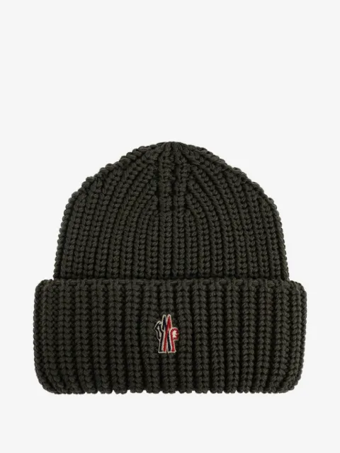 Moncler Grenoble logo-patch ribbed hat