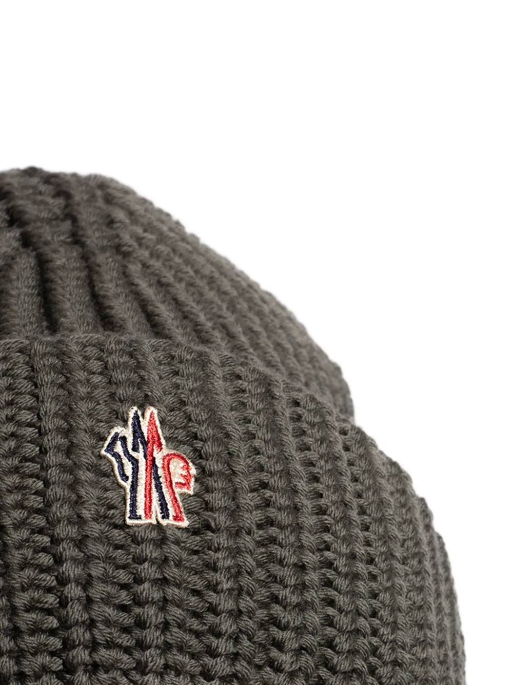Moncler Grenoble logo-patch Ribbed Hat | Green | FARFETCH