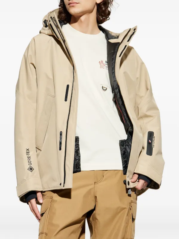 Moncler Grenoble Lambir Hooded zip-up Ski Jacket | Neutrals | FARFETCH