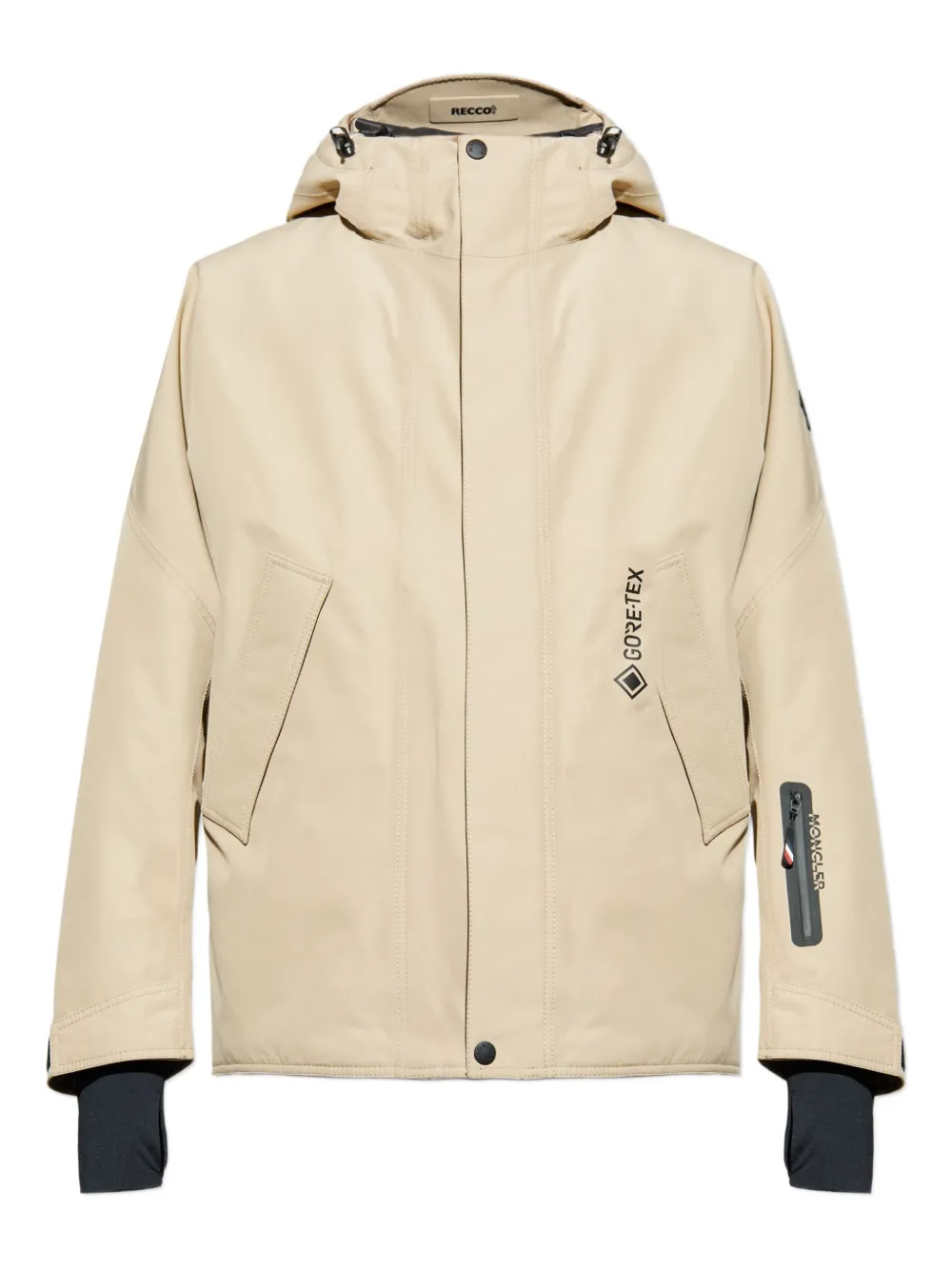 Moncler Lambir Hooded Zip-up Ski Jacket In Brown