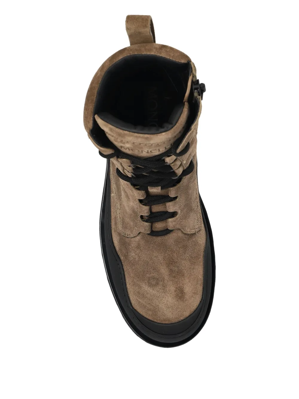Moncler Peak-path Suede Lace-up Boots In Brown