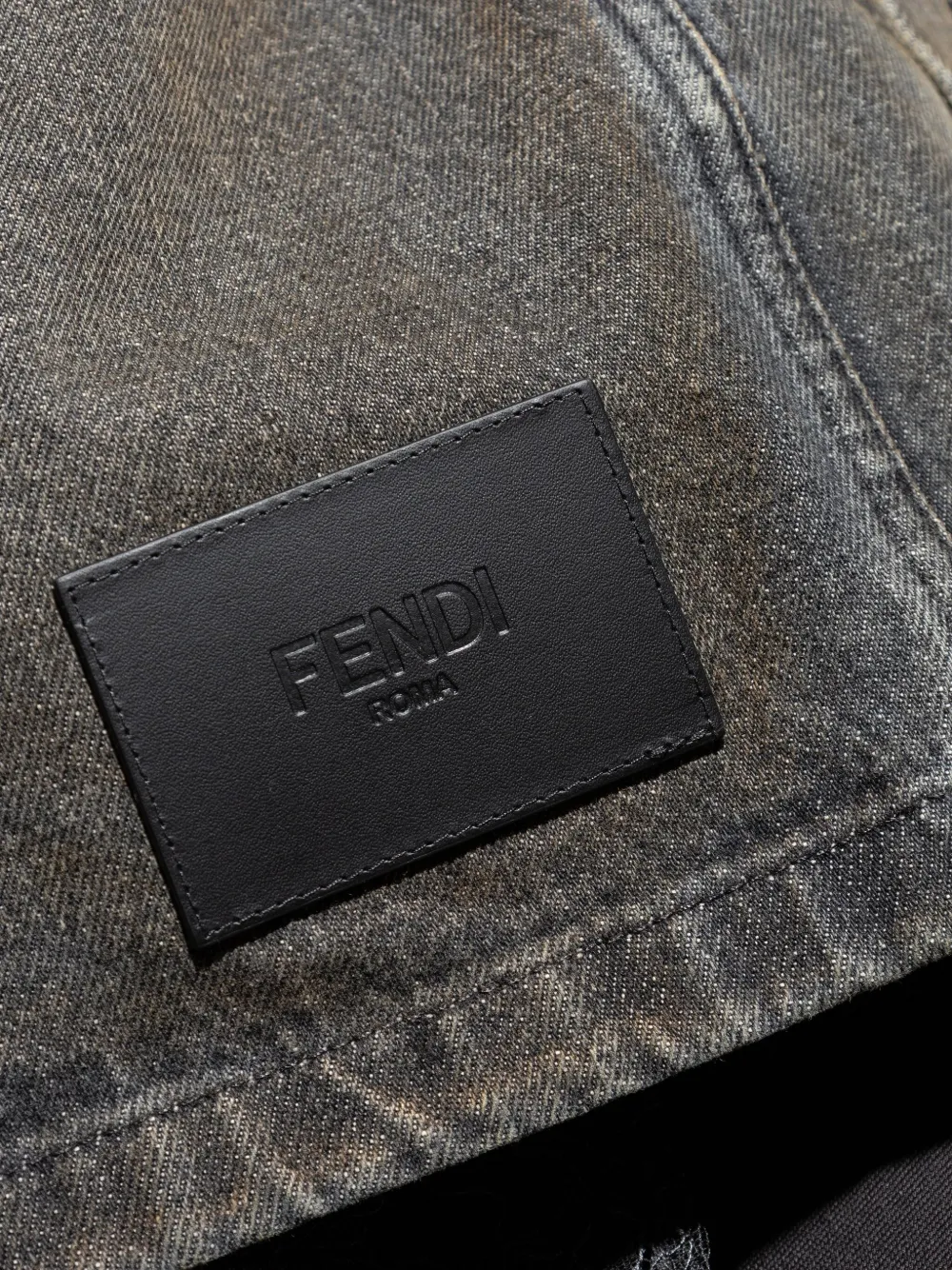 FENDI Denim jack Grijs
