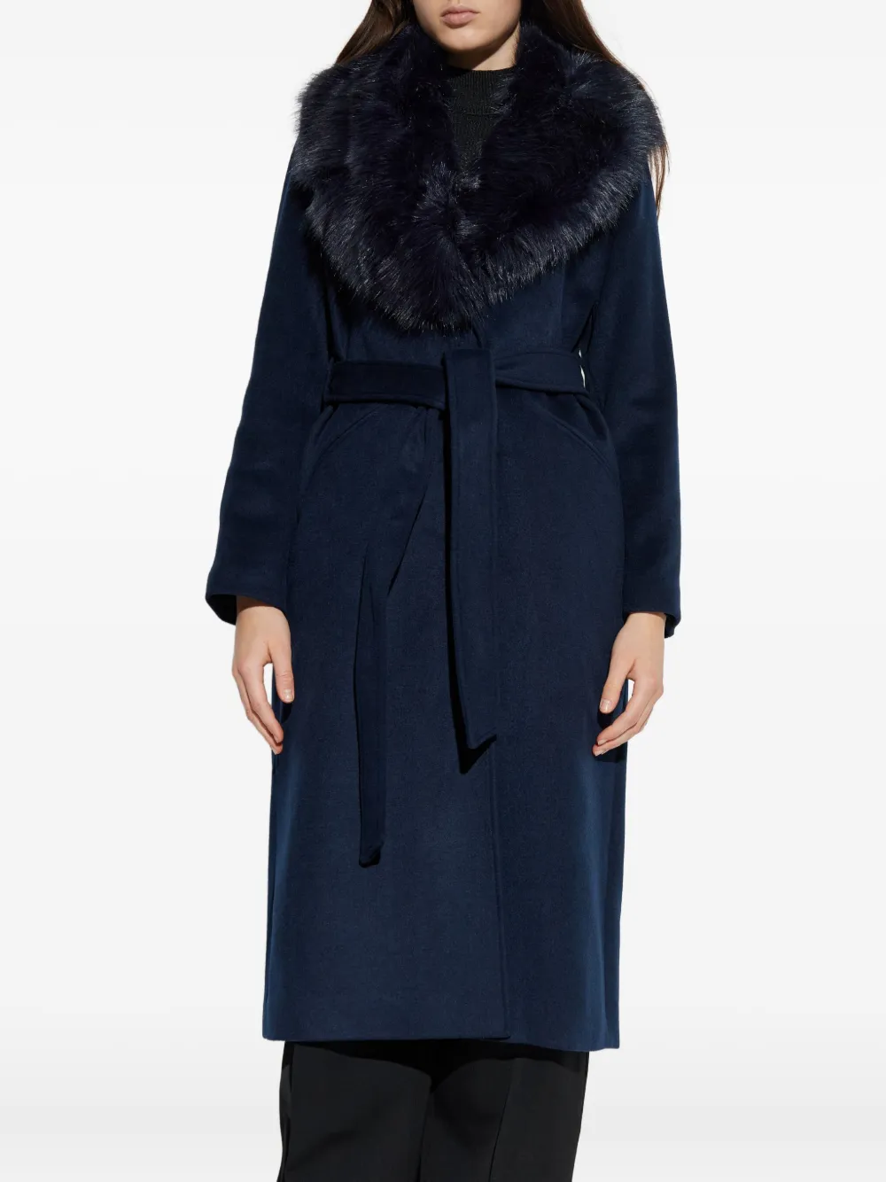 Michael Kors Jas met ceintuur Blauw