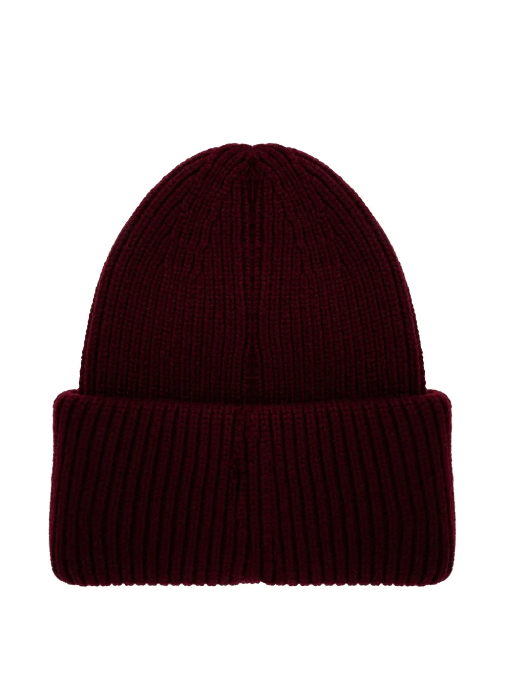 Moncler Geribbelde muts met logopatch - Rood