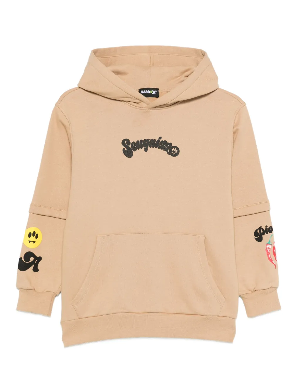 Barrow kids graphic-print hoodie - Marrone