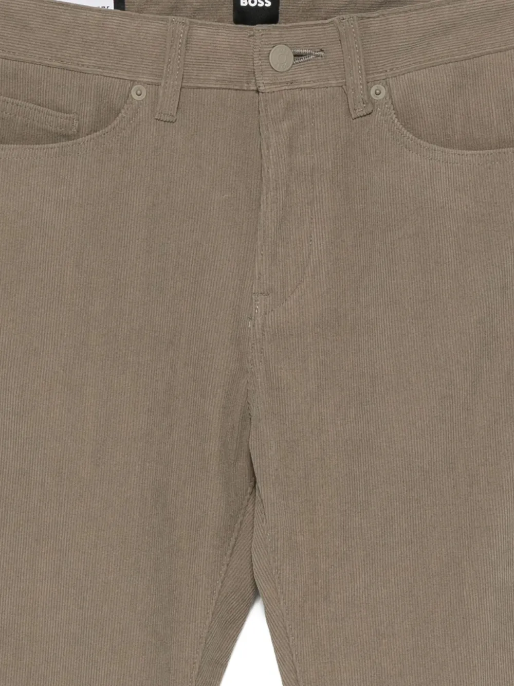 BOSS Ribfluwelen straight broek Bruin