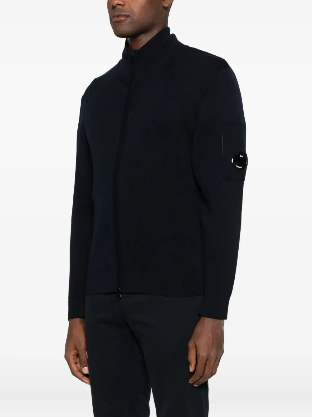 C.P. Company Trui met logopatch Zwart